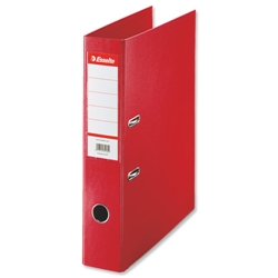 Lever Arch File PVC Foolscap Red [Pack 10]